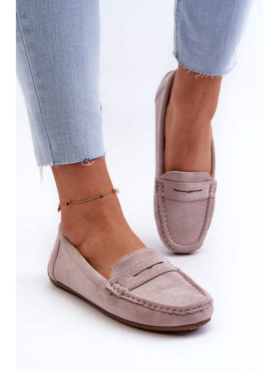 Women's Suede Moccasins Purple Lenvie