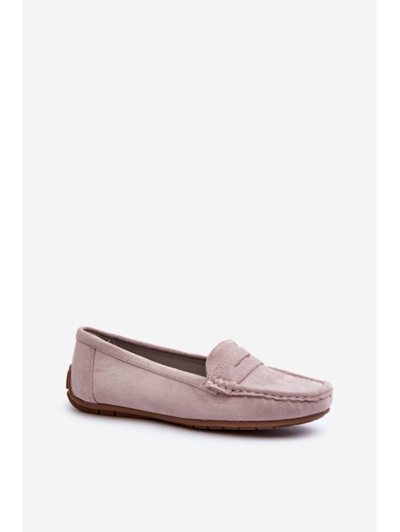 Women's Suede Moccasins Purple Lenvie