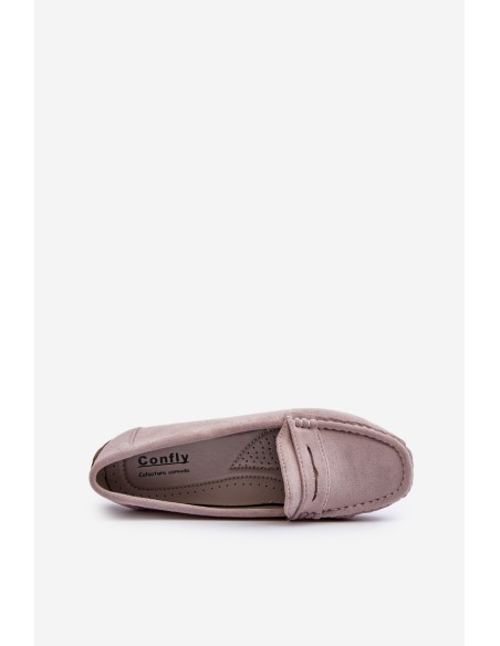 Women's Suede Moccasins Purple Lenvie