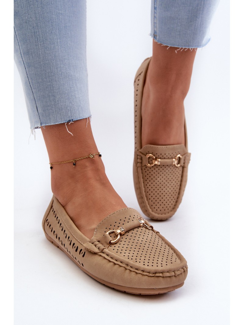 Women's Black Lattice Loafers Rasirna