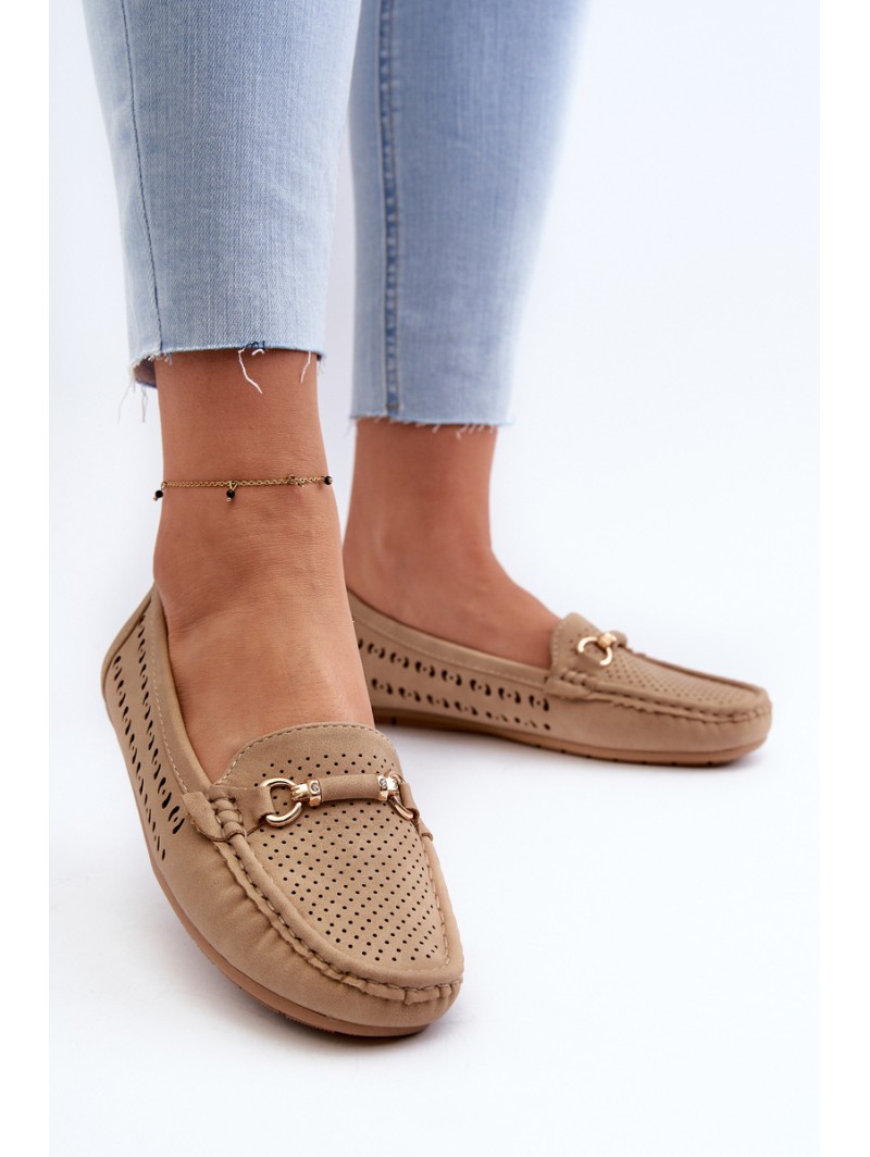 Women's Black Lattice Loafers Rasirna
