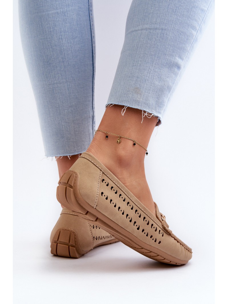 Women's Black Lattice Loafers Rasirna