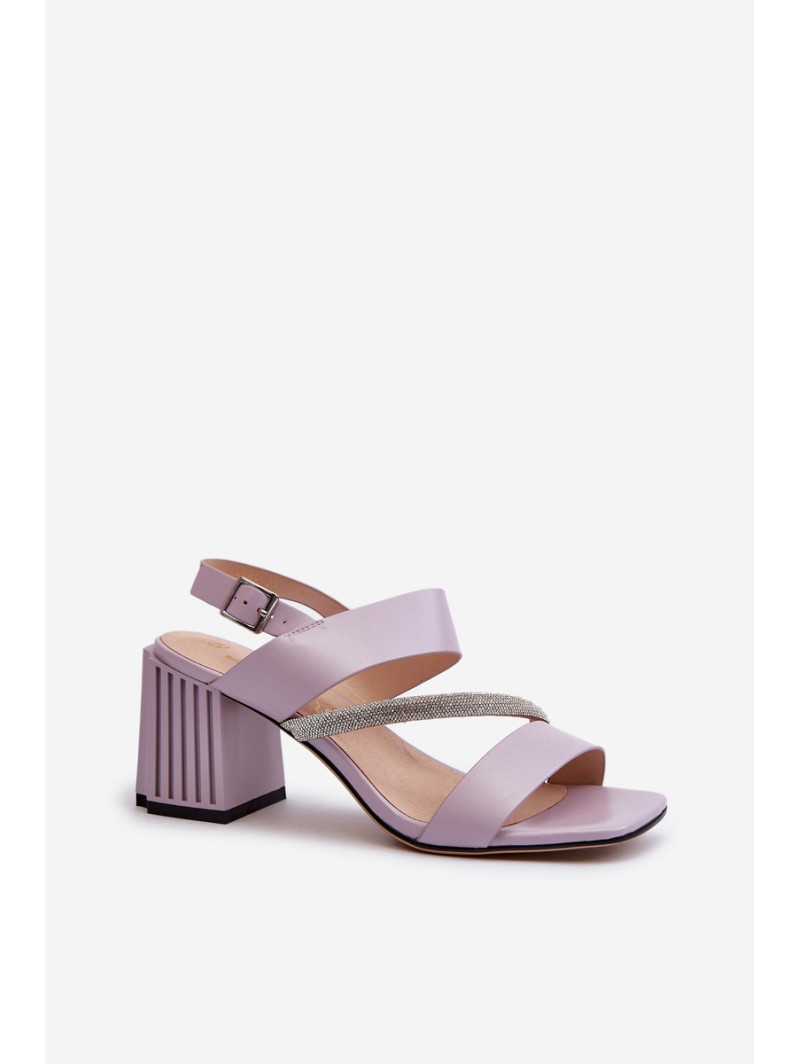 Women's Elegant Sandals with Stiletto Heel Purple D&A MR38-549