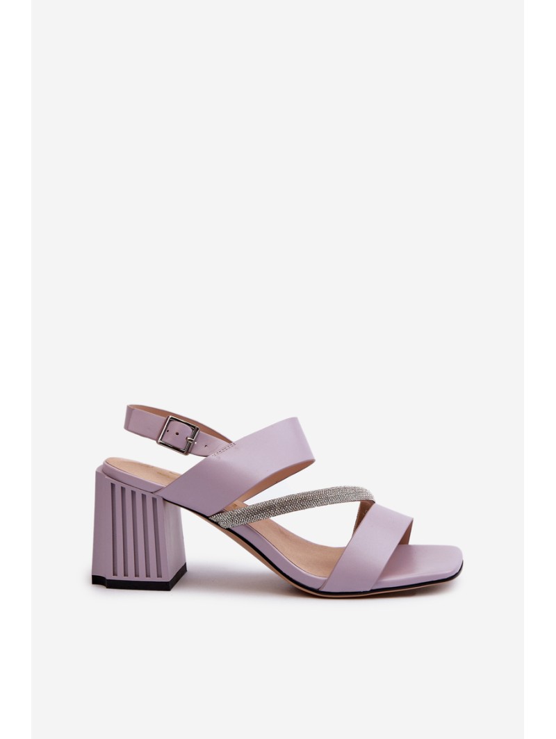 Women's Elegant Sandals with Stiletto Heel Purple D&A MR38-549
