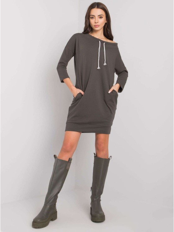 Sukienka-RV-SK-4597-1.97-ciemny khaki 2