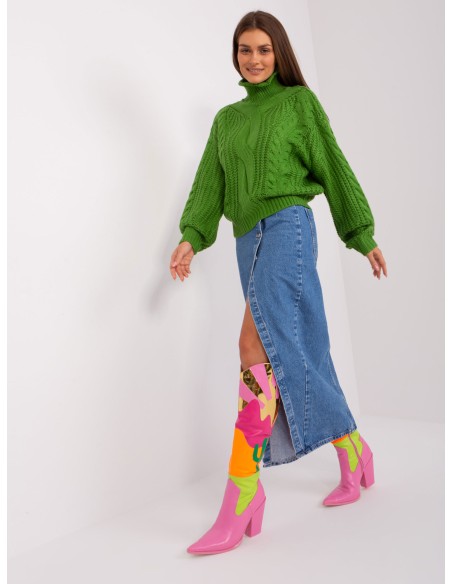 Sweter-AT-SW-2350.91P-zielony
