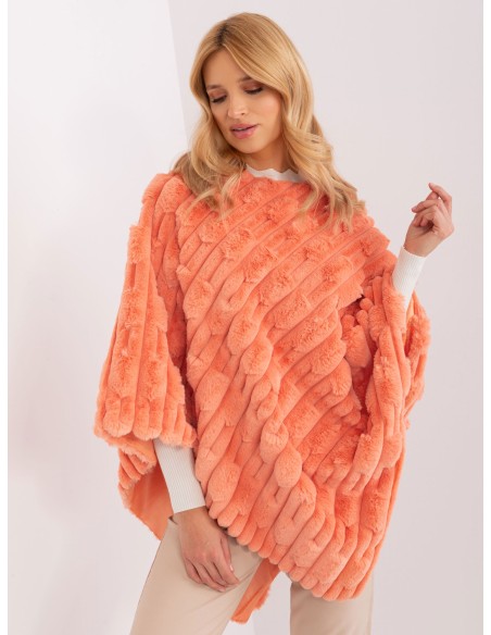 Poncho-AT-PN-2347.16-pomarańczowy