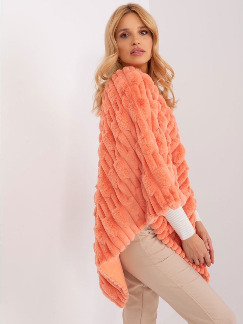 Poncho-AT-PN-2347.16-pomarańczowy