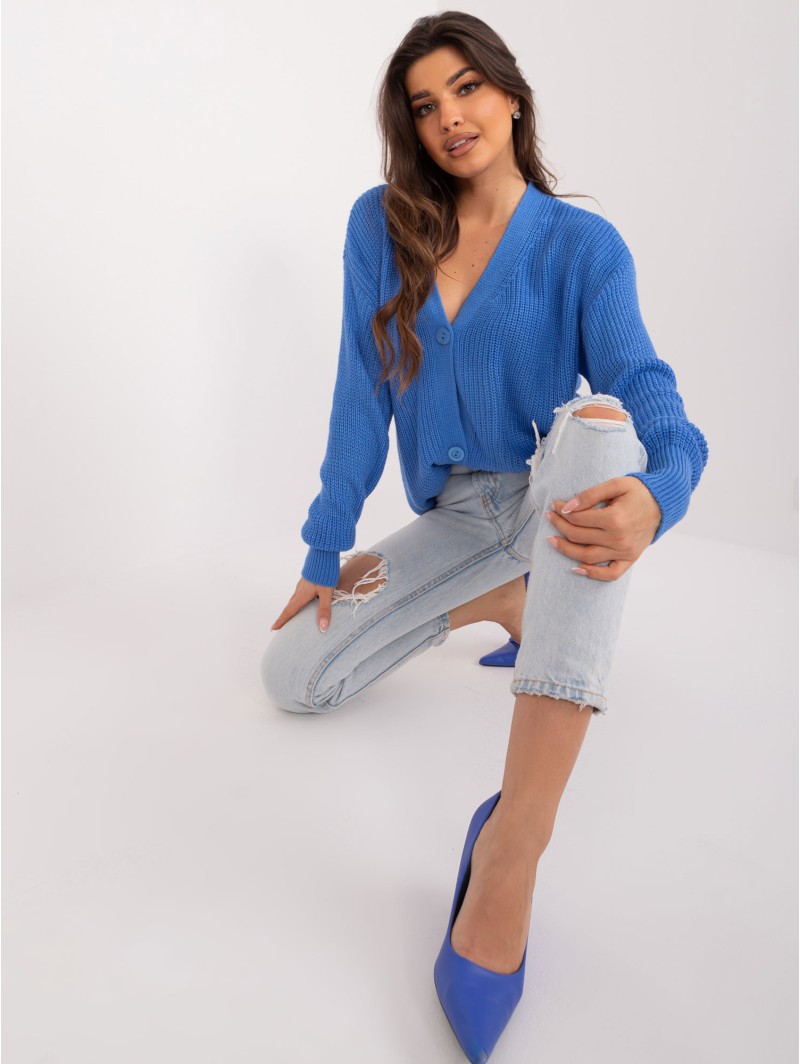 Stambaus mezgimo kardiganas