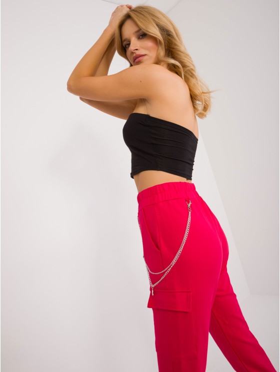 Spodnie dresowe-RV-DR-9604.27-czerwony 2