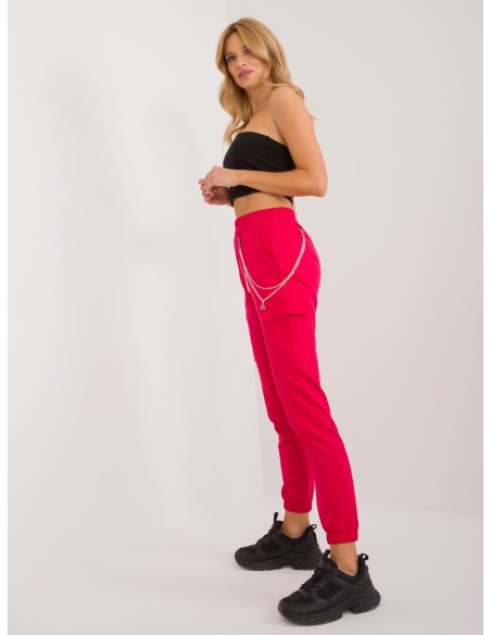 Spodnie dresowe-RV-DR-9604.27-czerwony