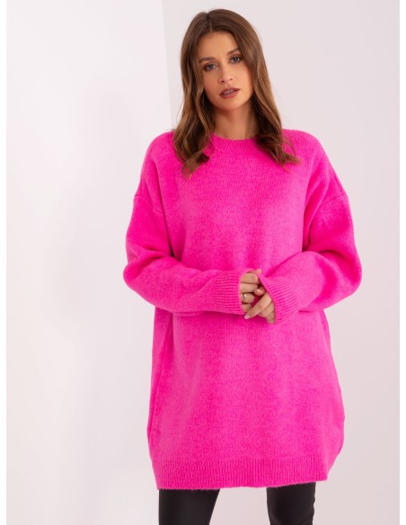 Sukienka-LC-SK-0568.70P-fluo różowy
