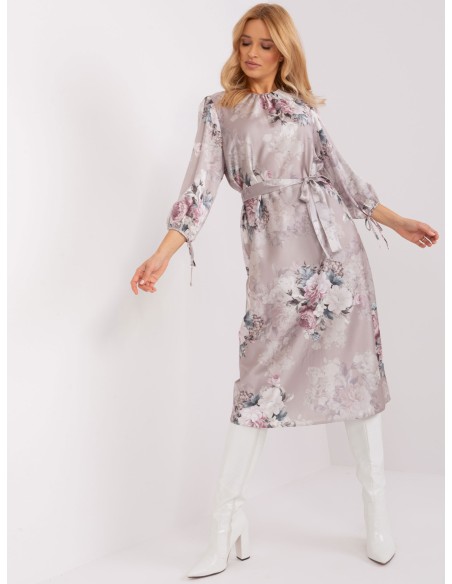 Sukienka-LK-SK-509374.22-ciemny bezowy