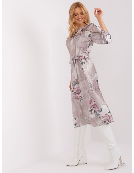 Sukienka-LK-SK-509374.22-ciemny bezowy