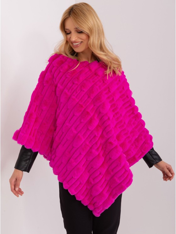 Poncho-AT-PN-2347.16-fuksjowy 2