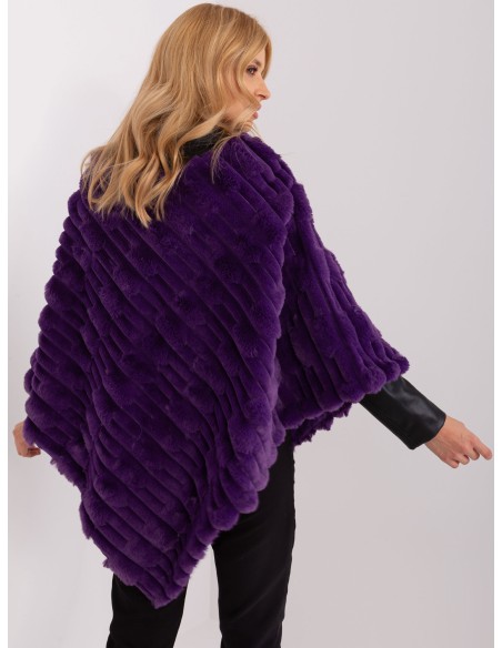 Poncho-AT-PN-2347.68-ciemny fioletowy