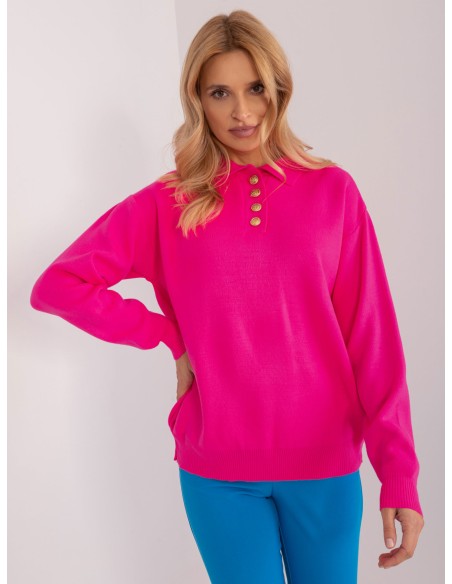 Sweter-BA-SW-1493.43-fluo różowy