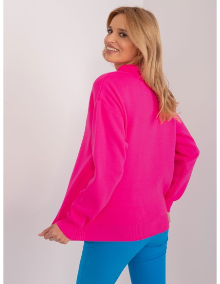 Sweter-BA-SW-1493.43-fluo różowy