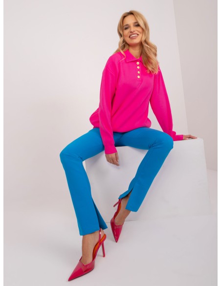 Sweter-BA-SW-1493.43-fluo różowy