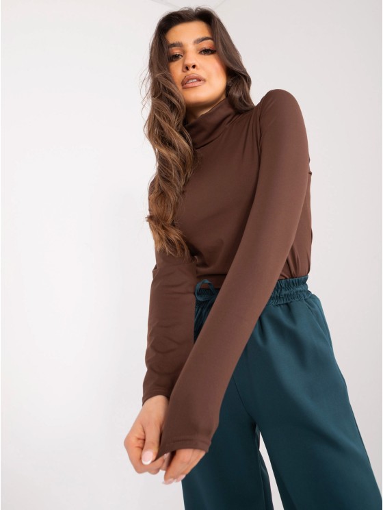 Bluzka-LK-BZ-509532.08X-ciemny brązowy