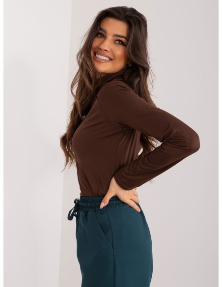 Bluzka-LK-BZ-509532.08X-ciemny brązowy