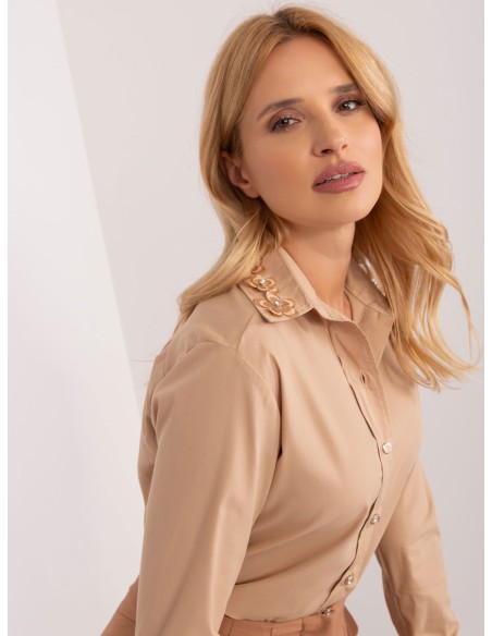 Koszula-LK-KS-509574.71-ciemny bezowy