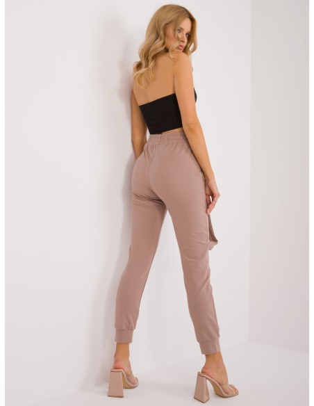 Spodnie dresowe-RV-DR-9629.82-ciemny bezowy