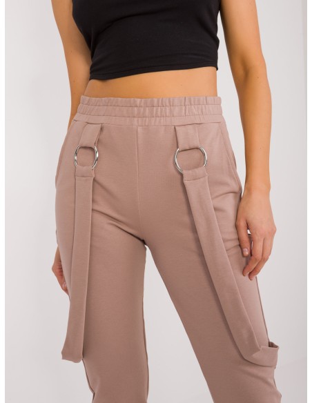 Spodnie dresowe-RV-DR-9629.82-ciemny bezowy
