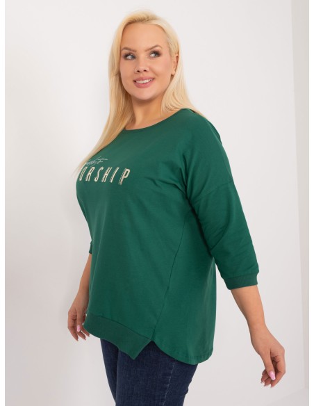 Bluzka-RV-BZ-9449.76-ciemny zielony