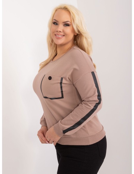 Bluzka-RV-BZ-9329.57-ciemny bezowy