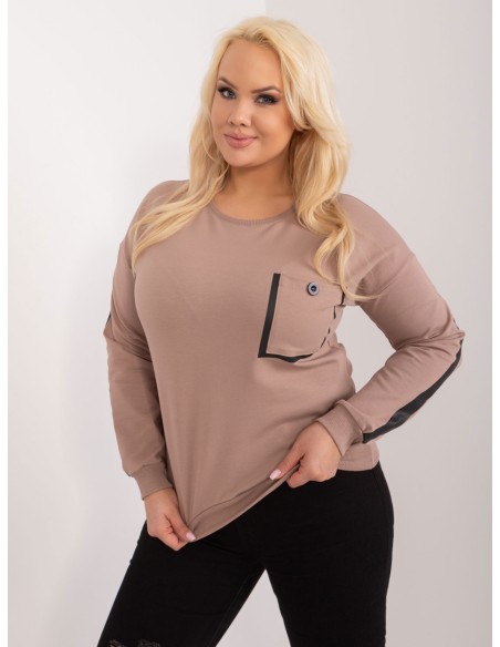 Bluzka-RV-BZ-9329.57-ciemny bezowy