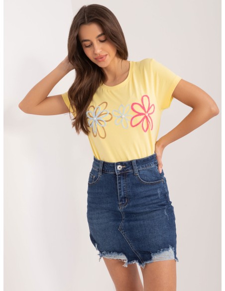 T-shirt-RV-TS-9648.98-żółty