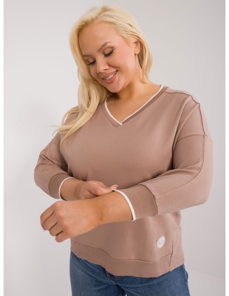 Bluzka-RV-BZ-9343.33-ciemny bezowy