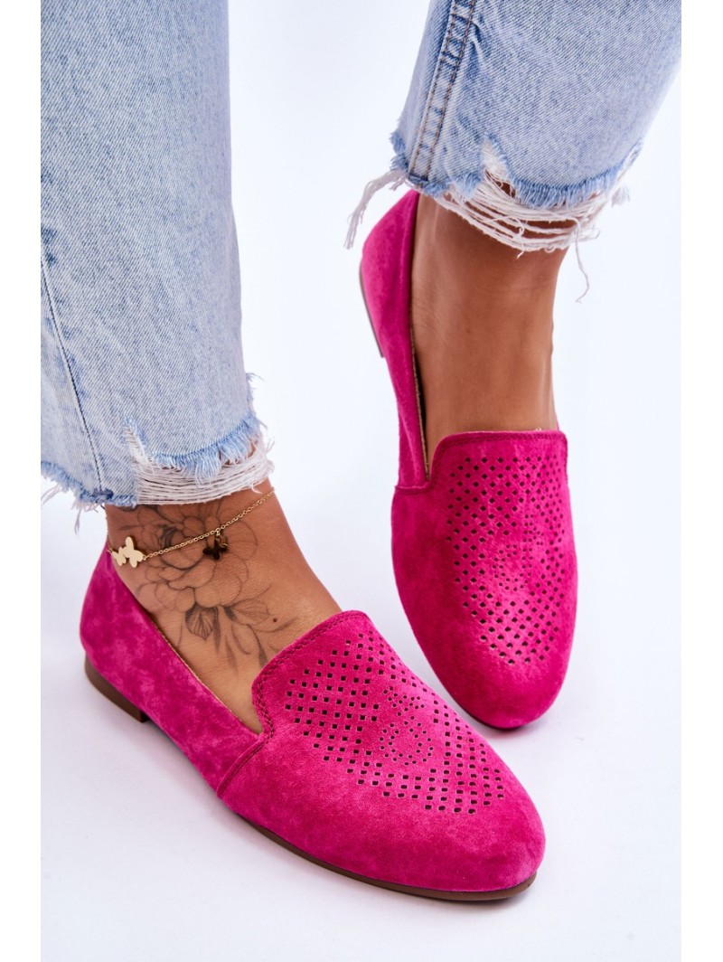 Suede Patogūs Loafers Fuchsia Giovana