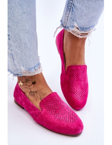 Suede Patogūs Loafers Fuchsia Giovana