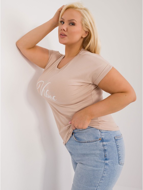 T-shirt-RV-TS-9475.60-beżowy 2