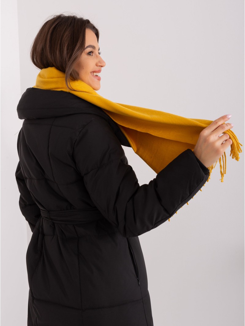 Szalik-AT-SZ-23185.90P-ciemny żółty