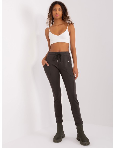 Spodnie dresowe-RV-DR-8696.20-khaki