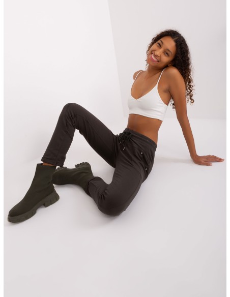 Spodnie dresowe-RV-DR-8696.20-khaki