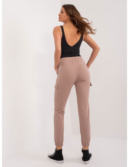 Spodnie dresowe-RV-DR-9604.27-ciemny bezowy