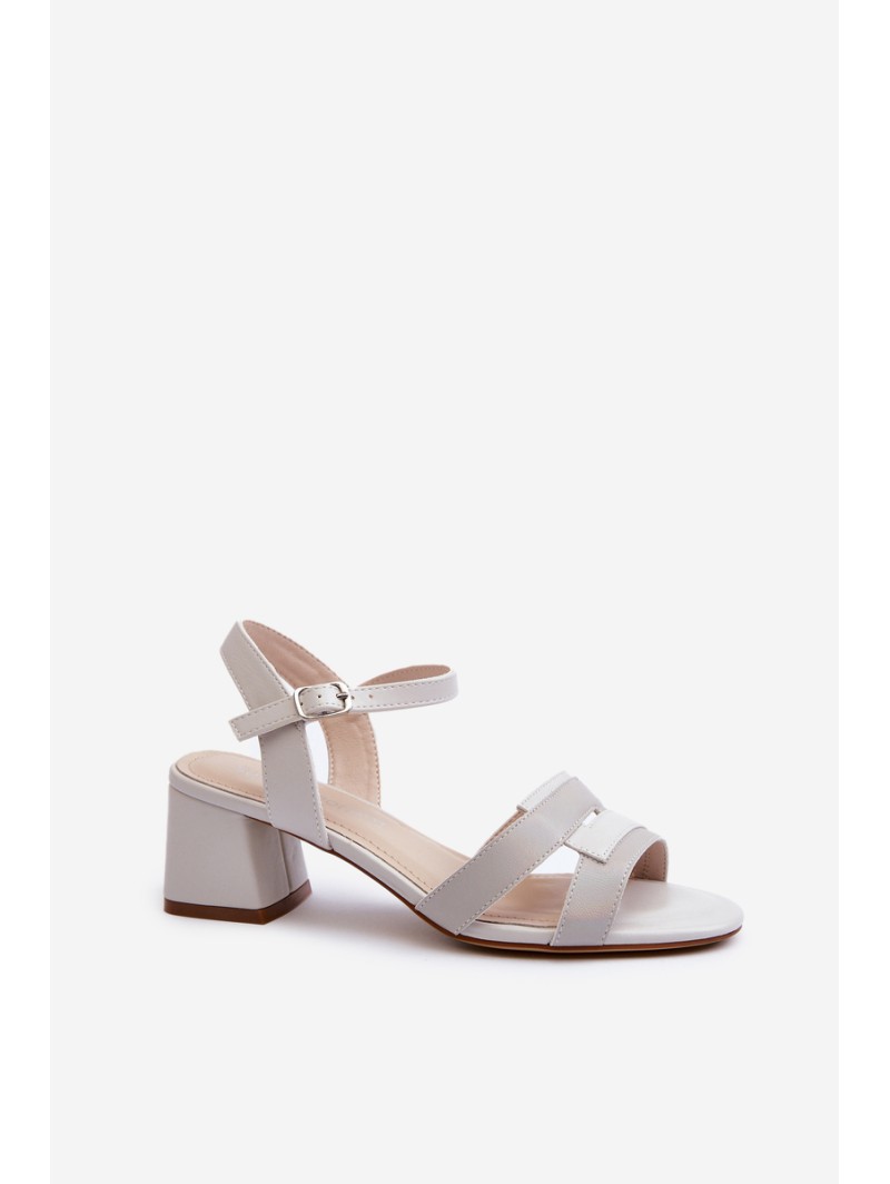 Women's High Heel Sandals in Faux Leather Sergio Leone SK894 Grey