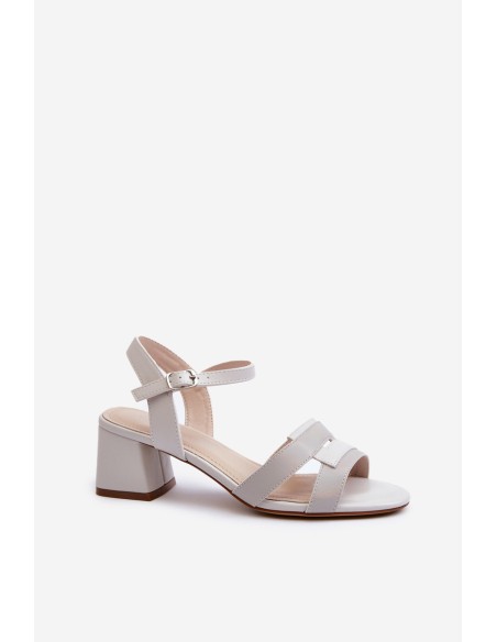 Women's High Heel Sandals in Faux Leather Sergio Leone SK894 Grey