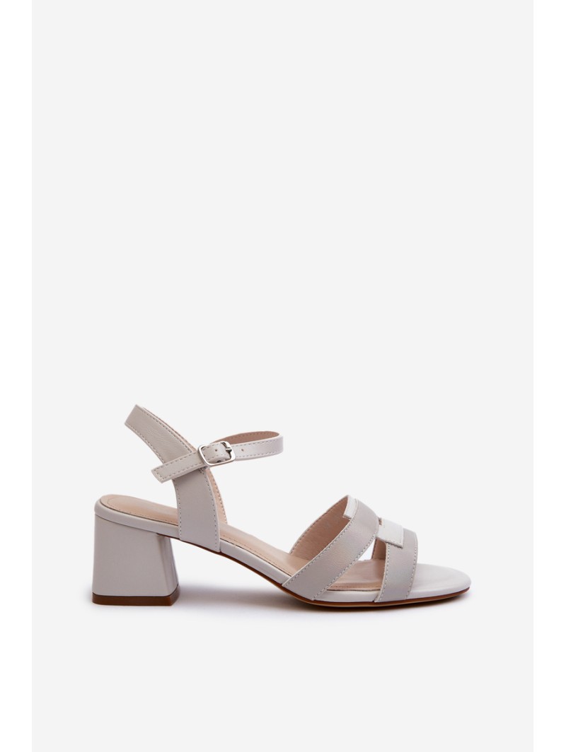 Women's High Heel Sandals in Faux Leather Sergio Leone SK894 Grey
