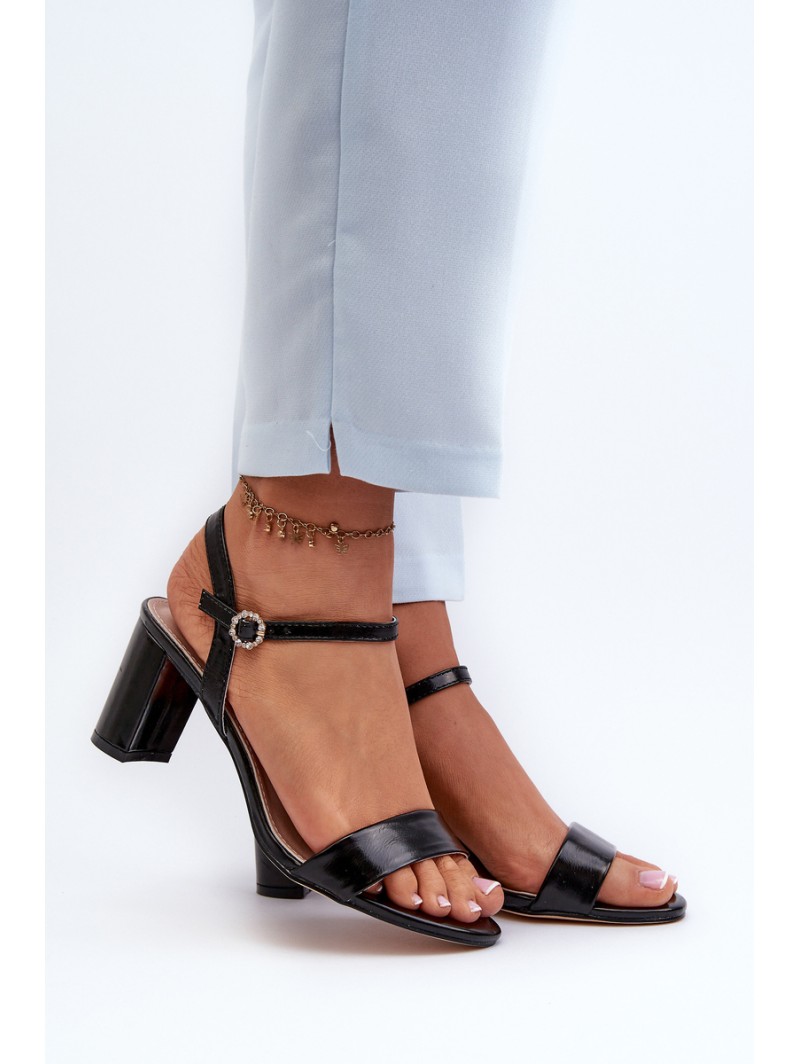 Black Sandals with Heel Glindra