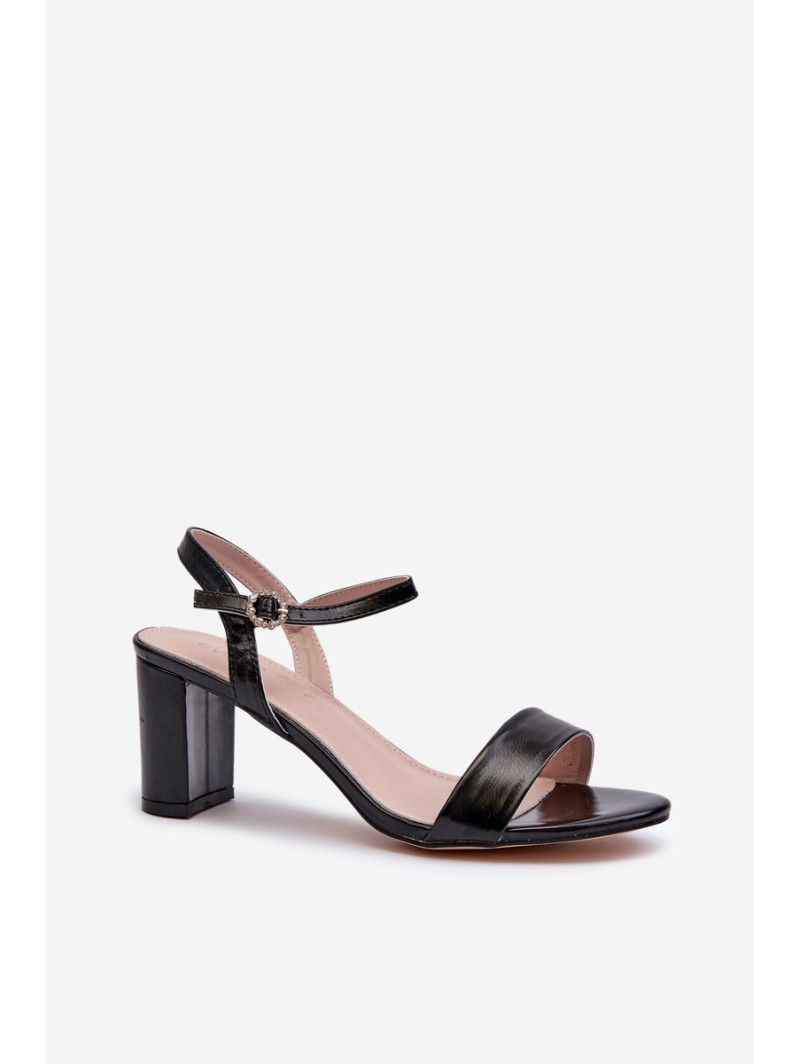 Black Sandals with Heel Glindra