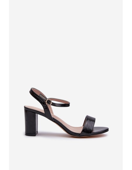 Black Sandals with Heel Glindra