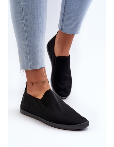Women's Slip-On Black Trainers Sneakers Lovinia