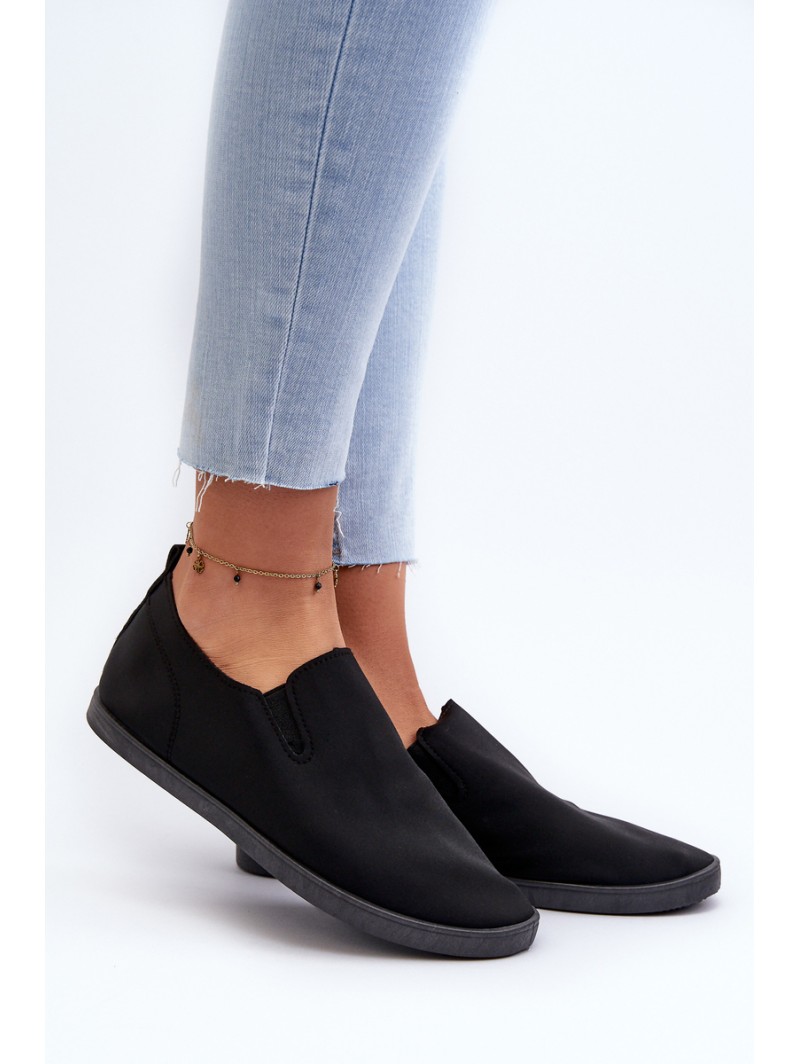 Women's Slip-On Black Trainers Sneakers Lovinia