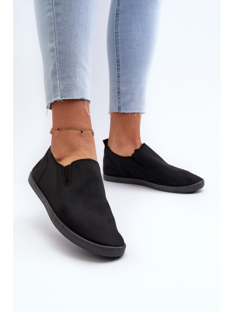 Women's Slip-On Black Trainers Sneakers Lovinia
