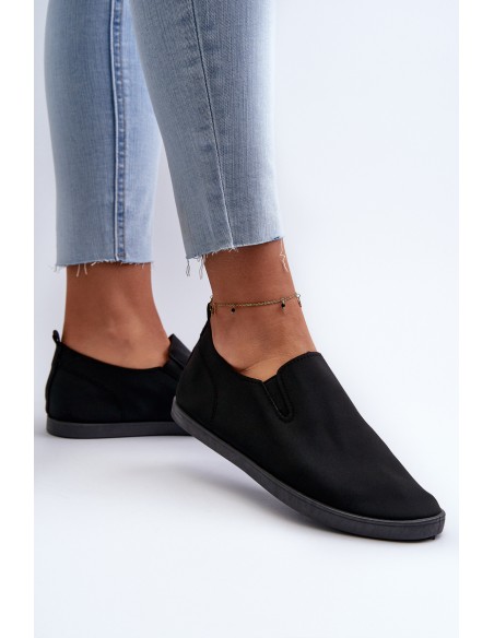 Women's Slip-On Black Trainers Sneakers Lovinia